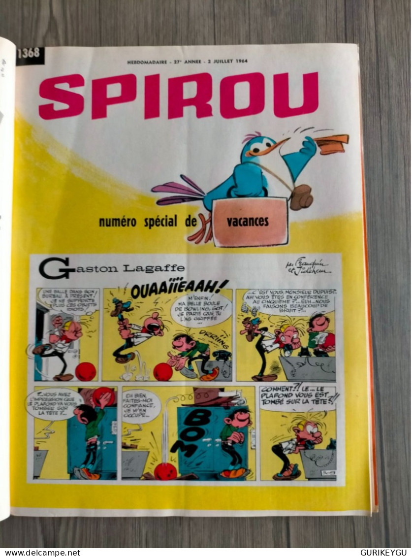 BD SPIROU N° 1368 + 6 Cartes Postales + Décalcomanies Schtroumpf LUCKY LUKE Gaston Lagaffe PEYO + MINI RECIT 2/7/1964 - Spirou Et Fantasio