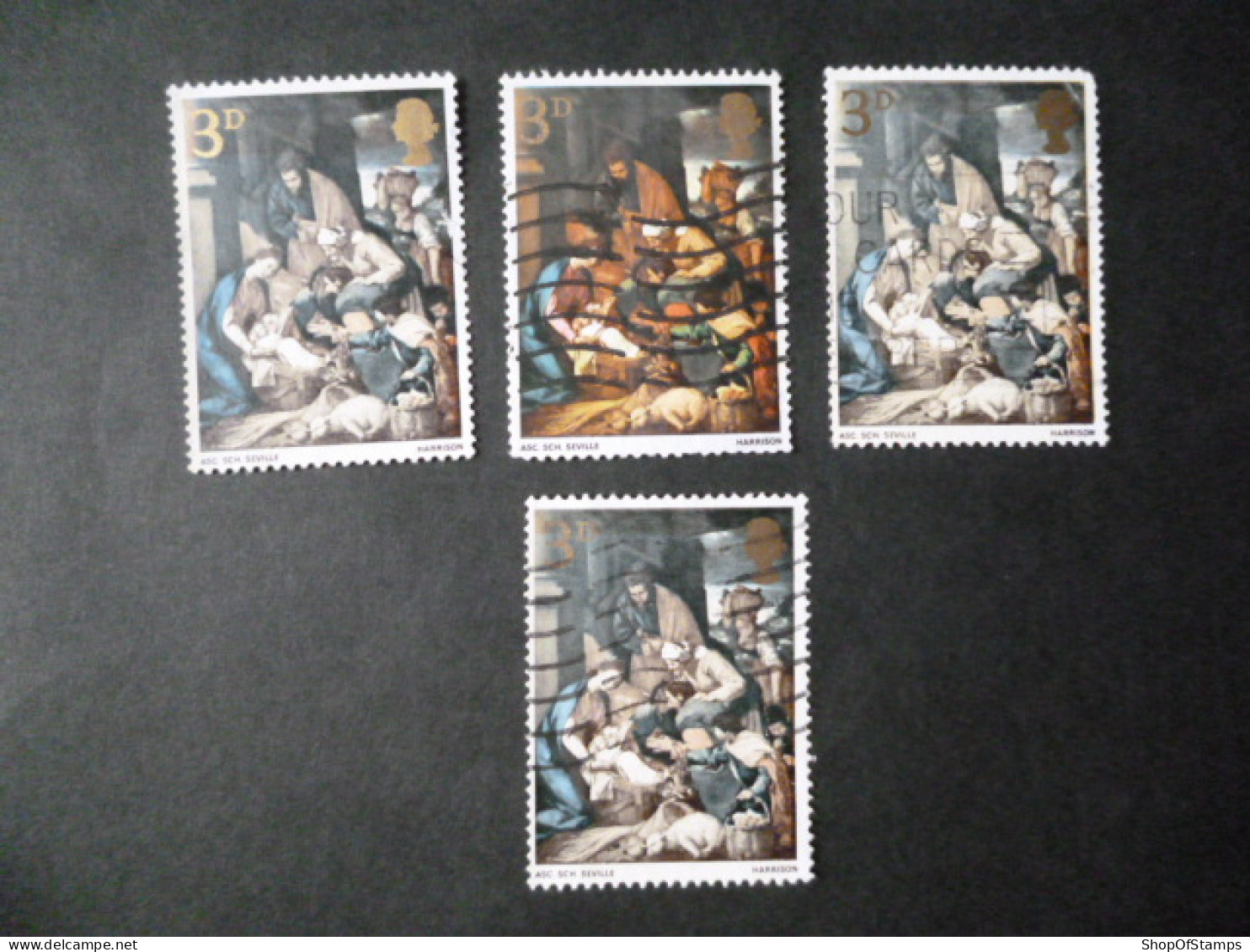 GREAT BRITAIN SG ERROR CLOUR DIFFERENCE - Variétés, Erreurs & Curiosités