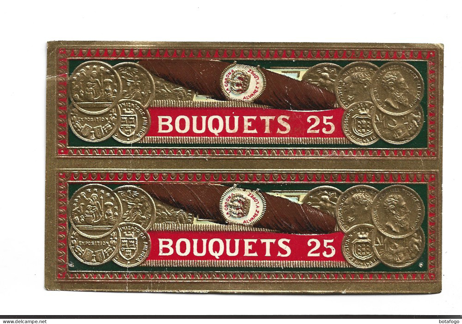 ETIQUETTE  DOUBLE CIGARRE  BOUQUETS 25 - Etiquetas