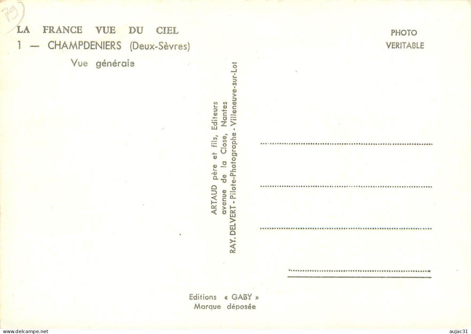 Dép 79 - Champdeniers Saint Denis - Vue Générale - Semi Moderne Grand Format - Bon état - Champdeniers Saint Denis