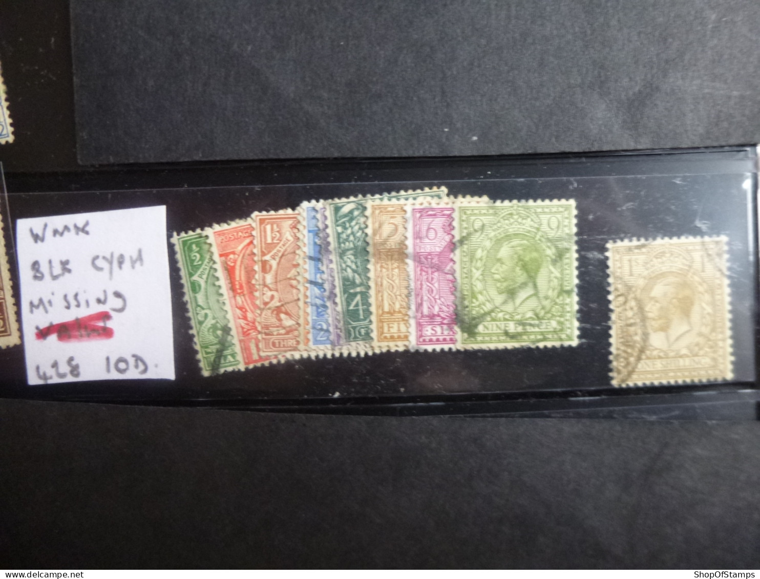 GREAT BRITAIN SG 419-299 DEFINITIVES [10d MISSING]   - ....-1951 Pre Elizabeth II