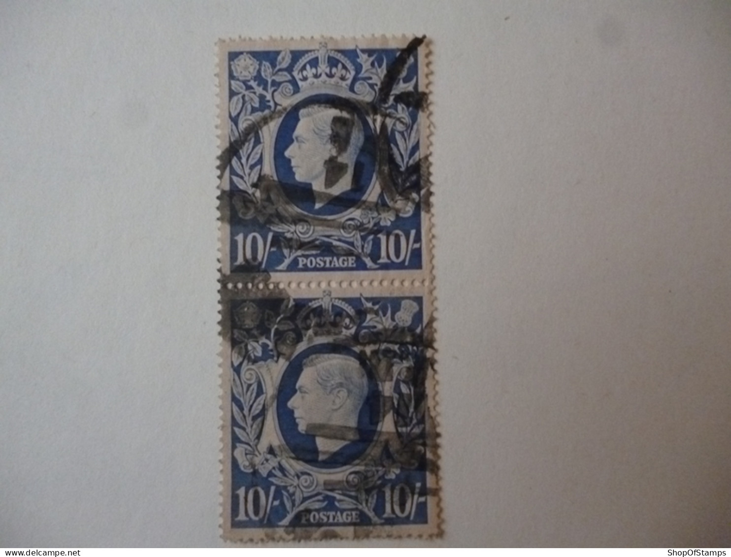 GREAT BRITAIN SG 478a (1939) STAMP USED PAIR VERTICAL - ....-1951 Pre-Elizabeth II