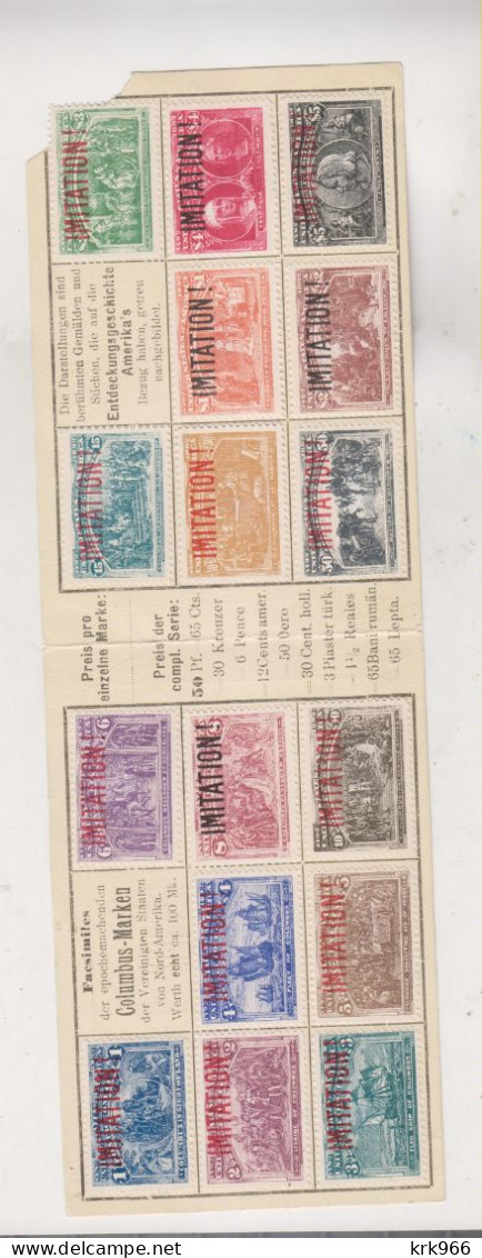 UNITED STATES  COLUMBIANS,Krueger Facimiles , Forgeries  Nice Bookled Damaged On Corner - Unused Stamps