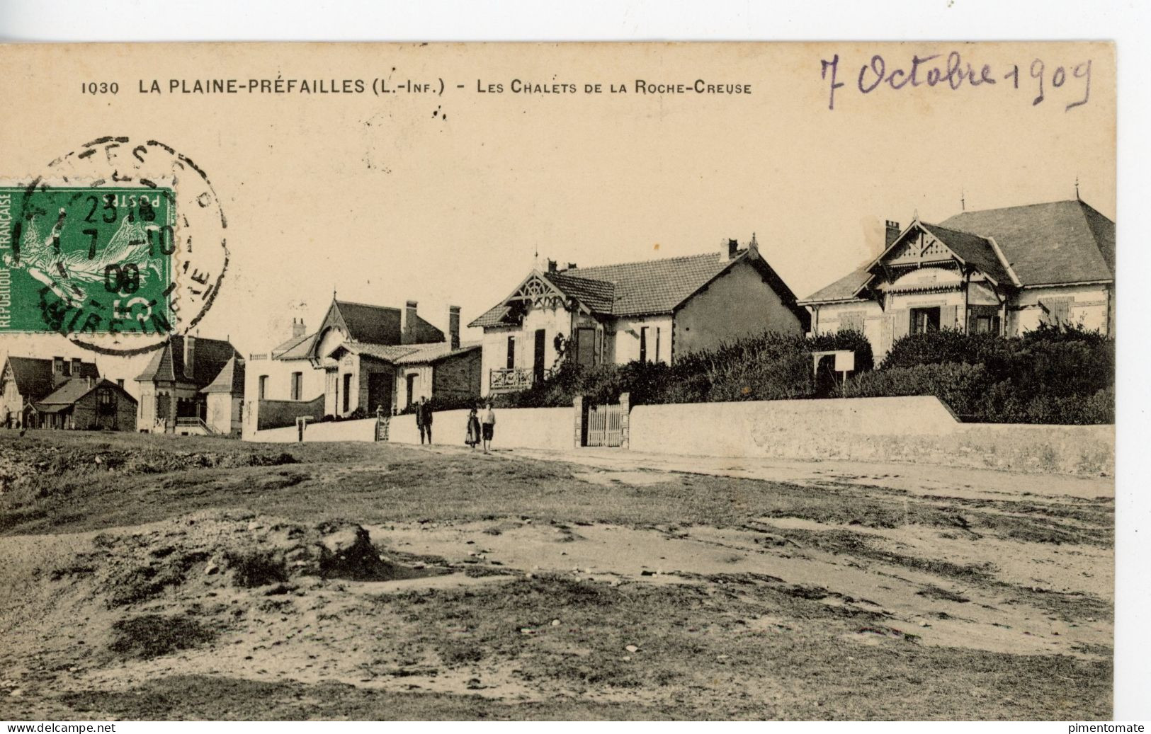 LA PLAINE PREFAILLES LES CHALETS DE LA ROCHE CREUSE 1909 - La-Plaine-sur-Mer