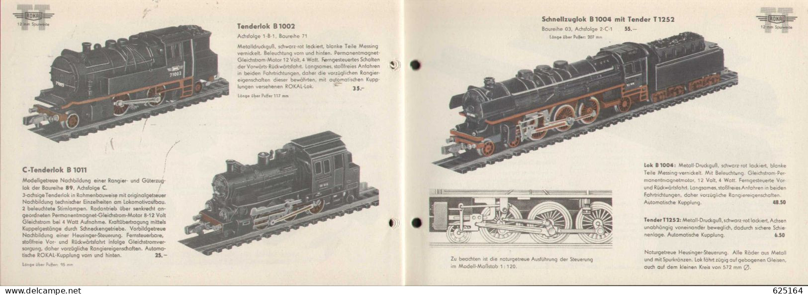 Catalogue Rokal 1958 Modellbahn-Katalog Spur TT 1:120 12 Mm - German