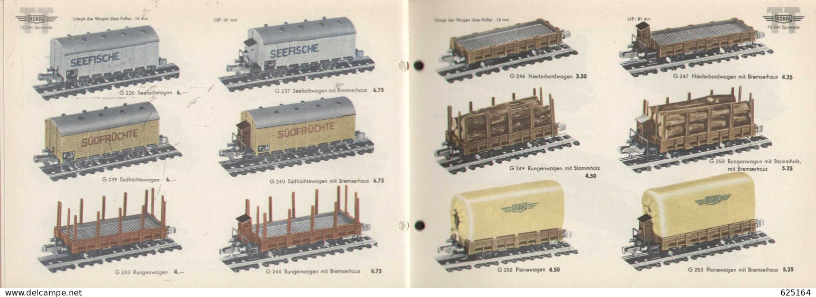 Catalogue Rokal 1958 Modellbahn-Katalog Spur TT 1:120 12 Mm - German