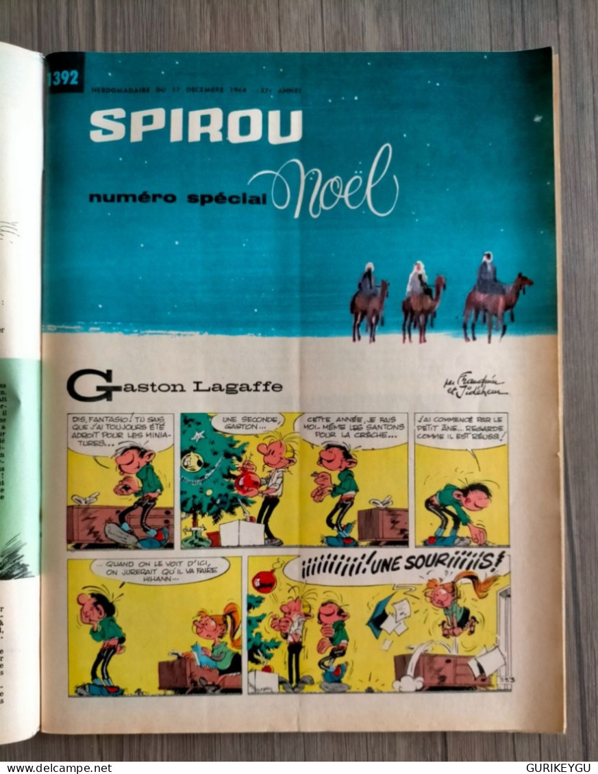 BD SPIROU N° 1392 Spécial NOEL JIDEHEM Avec TINTIN Et HERGE  17/12/1964 - Spirou Et Fantasio