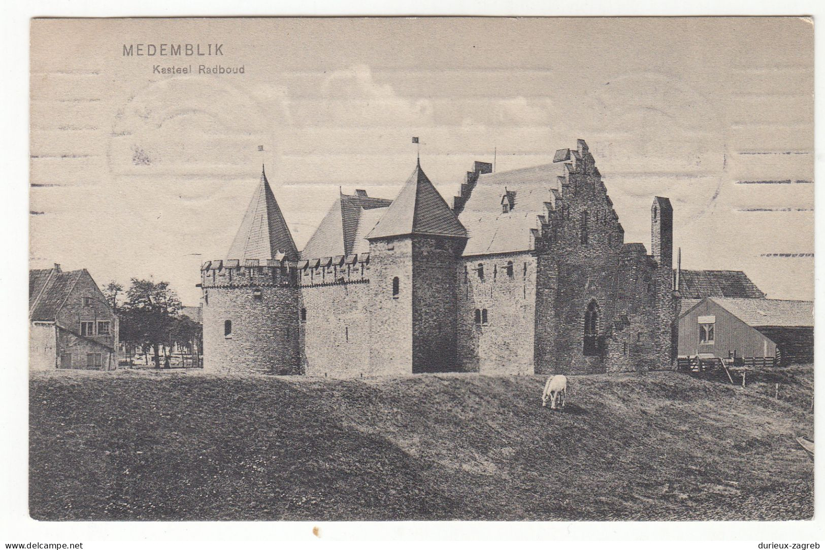 Medemblik Kasteel Radboud Old Postcard Posted 1910 230701 - Medemblik