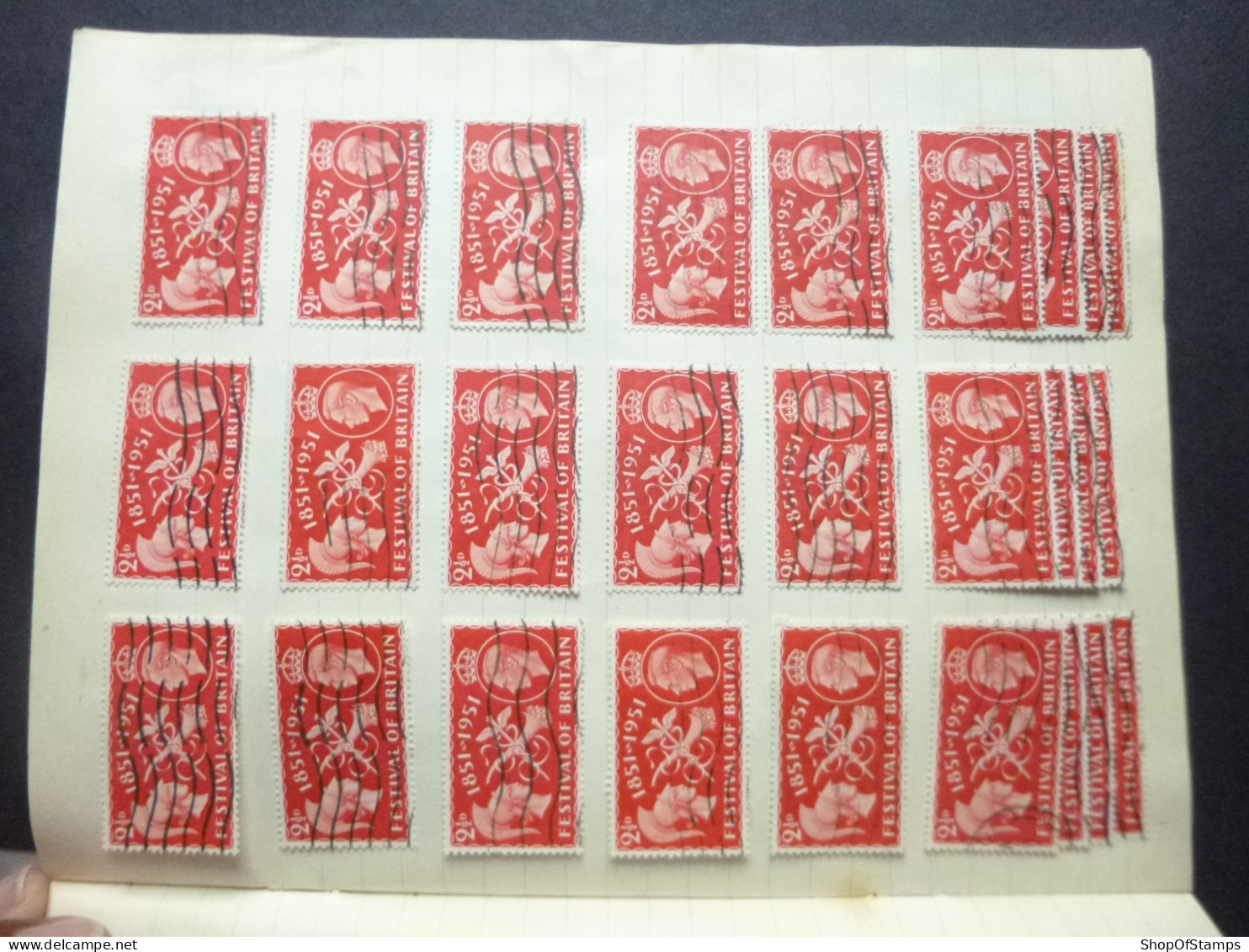 GREAT BRITAIN SG 513-14 35 Stamps With 8 Sets Used - ....-1951 Vor Elizabeth II.