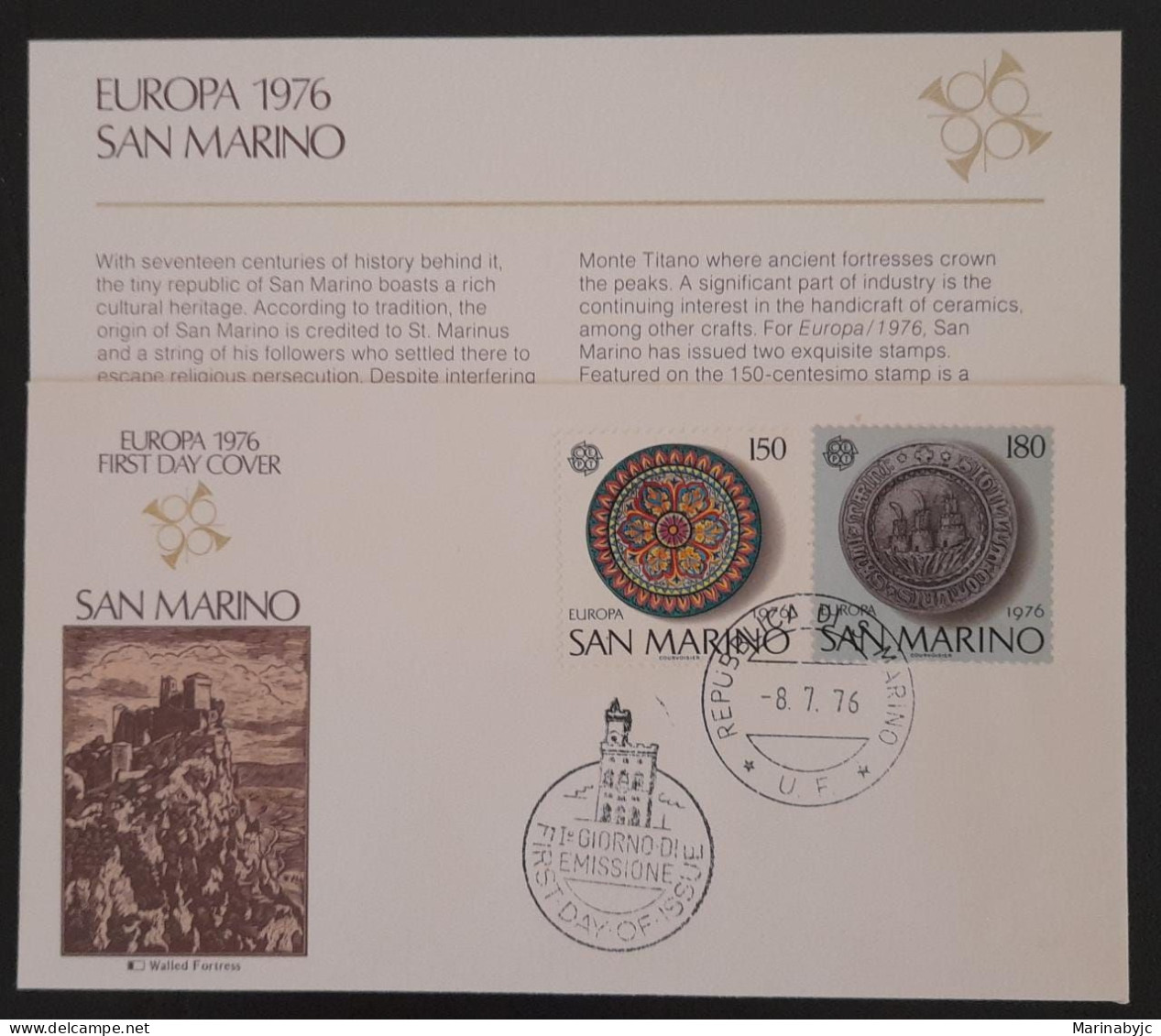 SL) 1976 SAN MARINO EUROPE CEPT COIN XF - Otros & Sin Clasificación