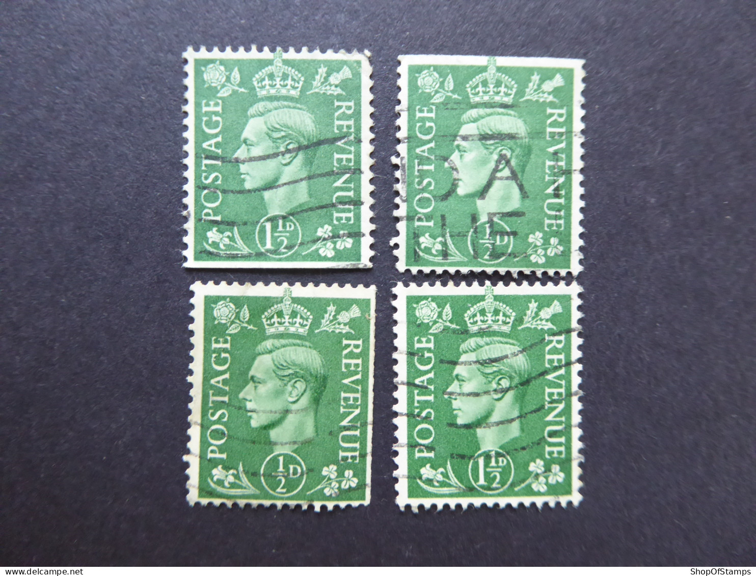 GREAT BRITAIN SG 505 4 STAMPS WITH ONE IMPERF SIDE [BOOKLET STAMPS?]     - Other & Unclassified