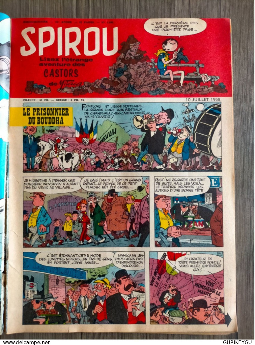 BD SPIROU N° 1054.1055.1056.1057.1058  De 1958  Vient D'un Album Reliure - Spirou Et Fantasio