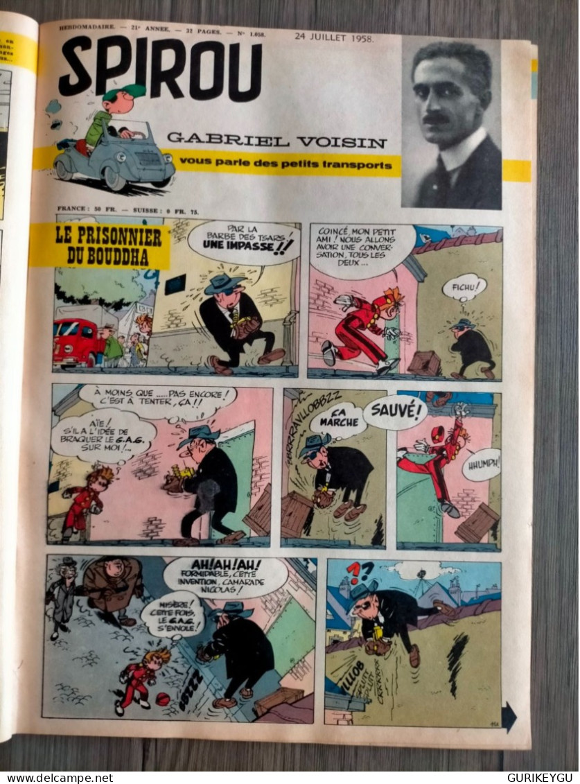 BD SPIROU N° 1054.1055.1056.1057.1058  De 1958  Vient D'un Album Reliure - Spirou Et Fantasio