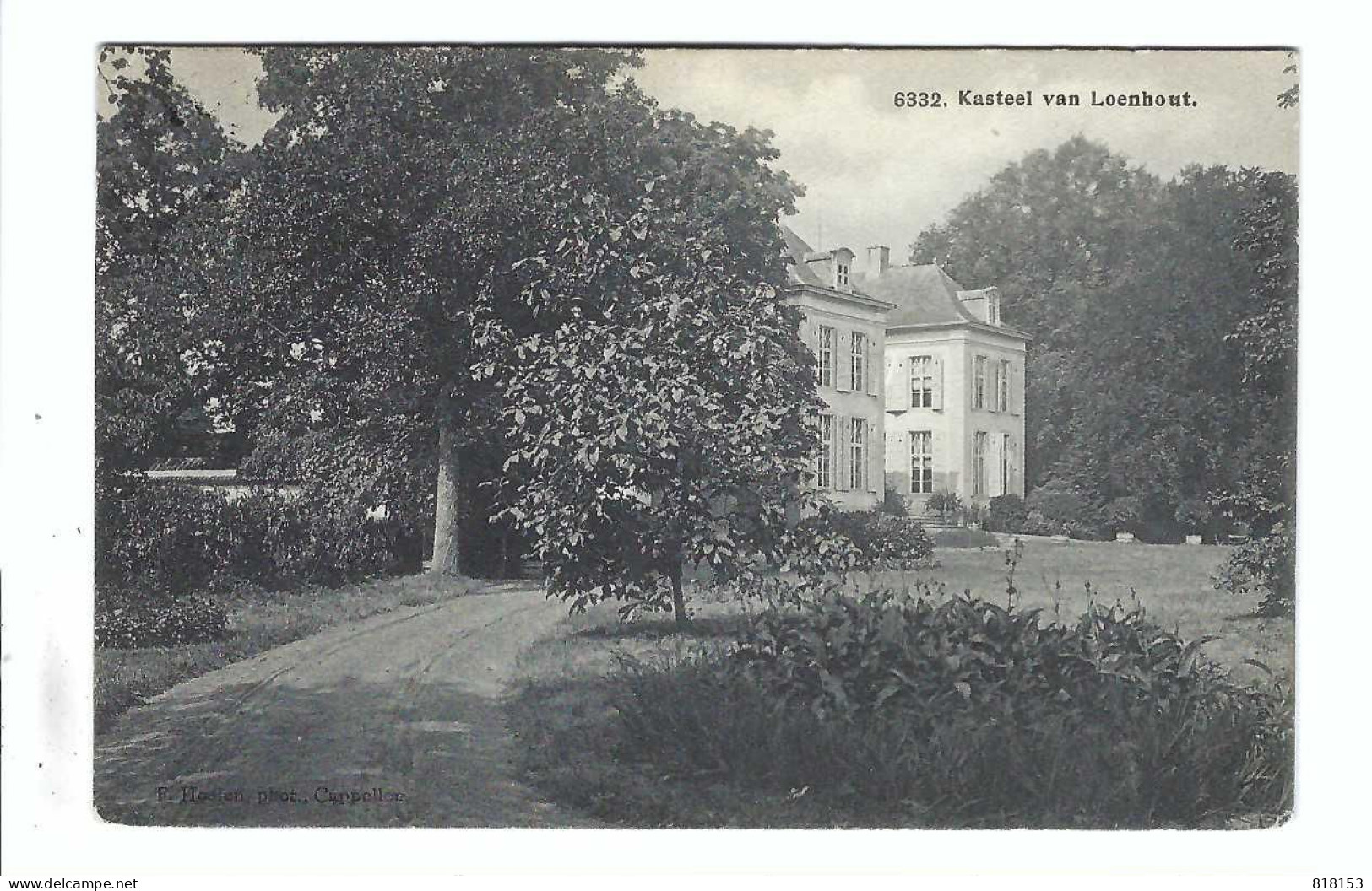 Loenhout    6332 Kasteel Van Loenhout 1912  F Hoelen Phot Cappellen - Wuustwezel