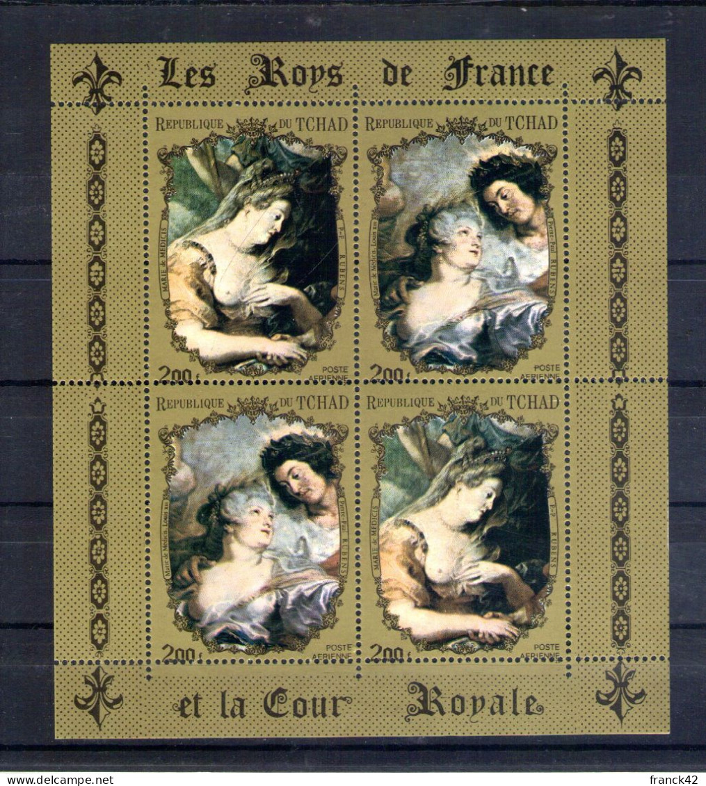 Tchad. Rois De France.  Mini Feuille. Marie De Médicis, Louis XIII - Tchad (1960-...)