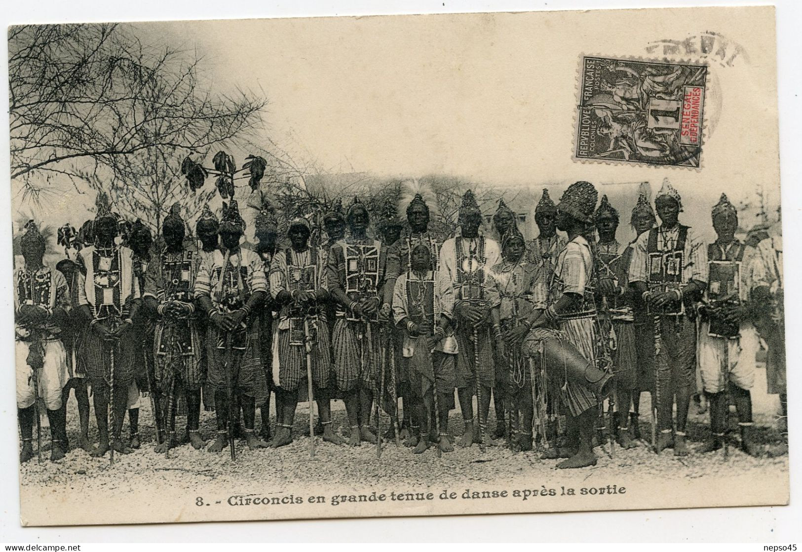 La Circoncision Tradition Sénégalaises.Circoncis En Grande Tenue De Danse Après La Sortie.beau Timbre - Non Classés