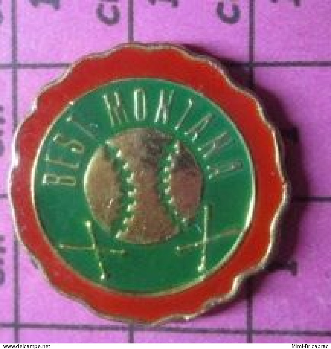 2619 Pin's Pins / Beau Et Rare / SPORTS / BALLE DE BASE-BALL BEST MONTANA - Honkbal