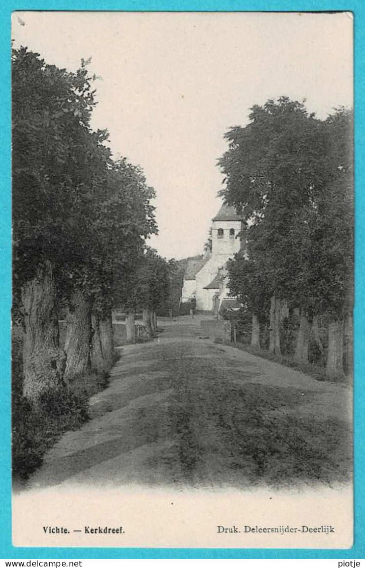 * Vichte (Anzegem - Kortrijk) * (Druk. Deleersnijder - Deerlijk) Kerkdreef, Drève De L'église, Kirche, Church, Unique - Anzegem