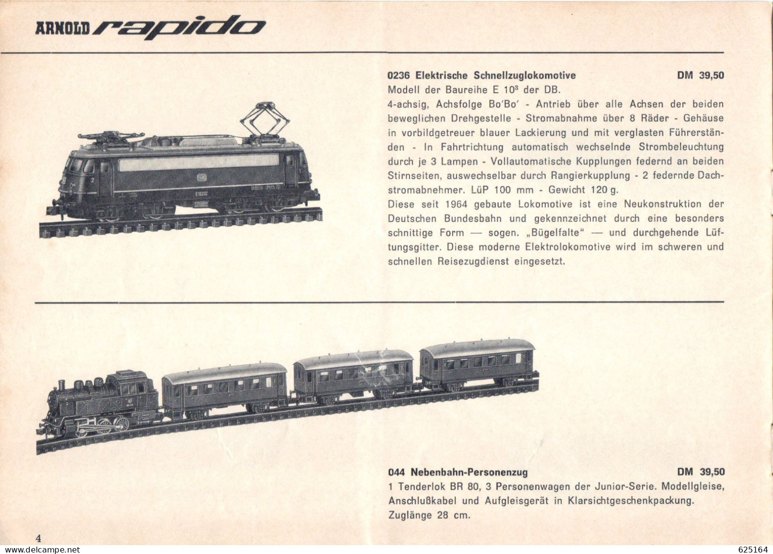 Catalogue ARNOLD RAPIDO 1966 Neuheiten Spur N 1:160 9 Mm - Allemand