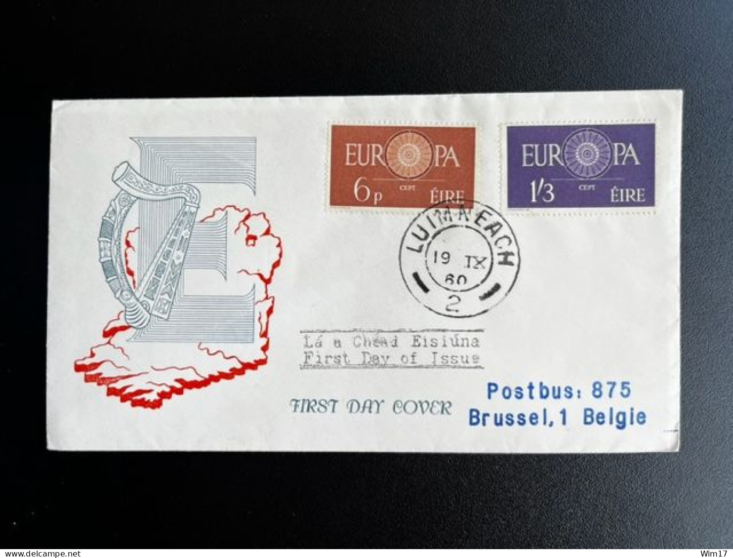 IRELAND EIRE 1960 FDC EUROPA CEPT WITH ADDRESS 19-09-1960 IERLAND - FDC