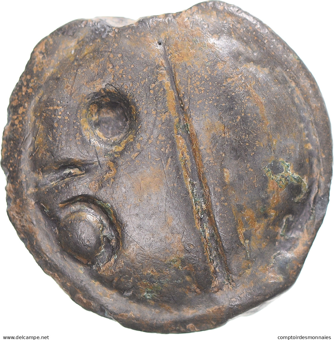 Monnaie, Séquanes, Potin à La Grosse Tête, 1st Century BC, Besançon, TTB+ - Celtic