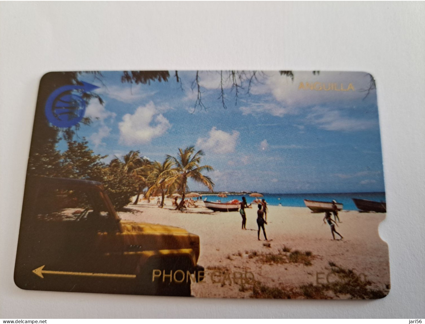 ANGUILLA  GPT    $20,-  FIRST ISSUE  1CAGC DEEP NOTCH / ANG-1C /   FINE   USED CARD  ** 13665 ** - Anguila