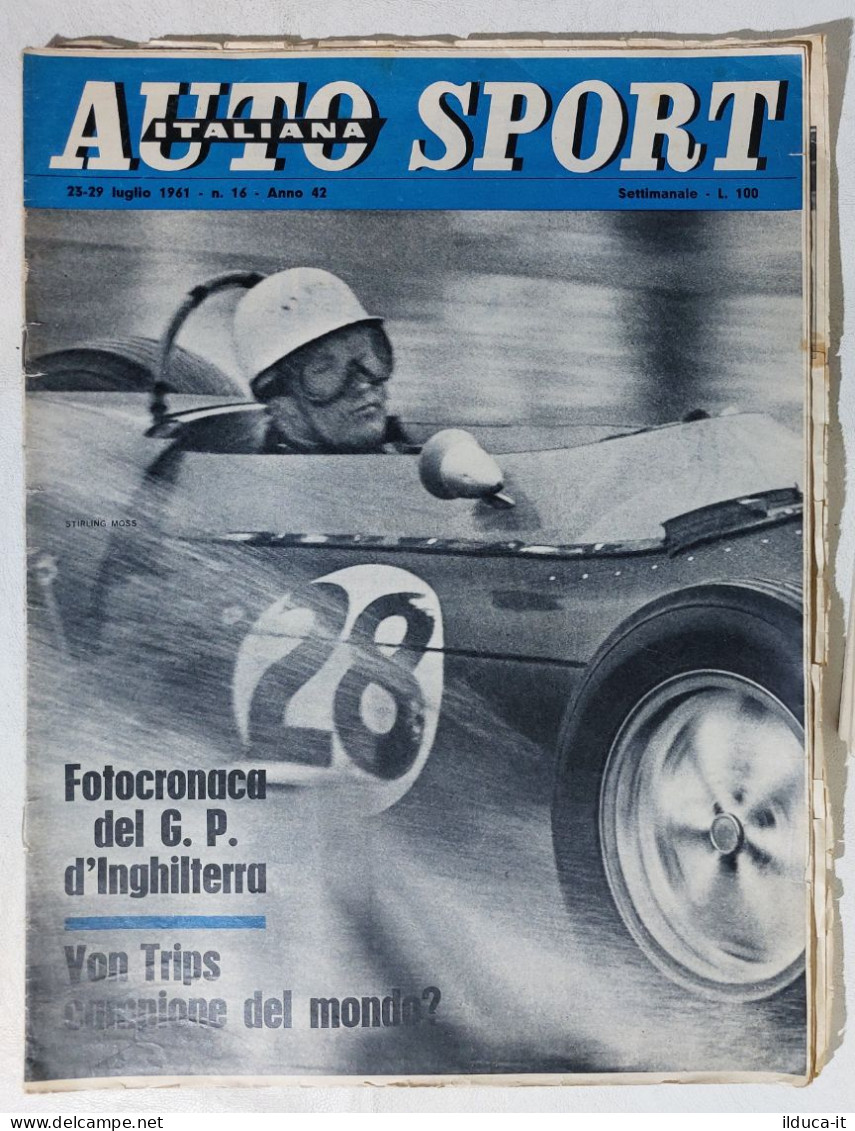 I114957 Auto Italiana Sport A. 42 Nr 16 1961 - GP Inghilterra - Maserati - Moteurs