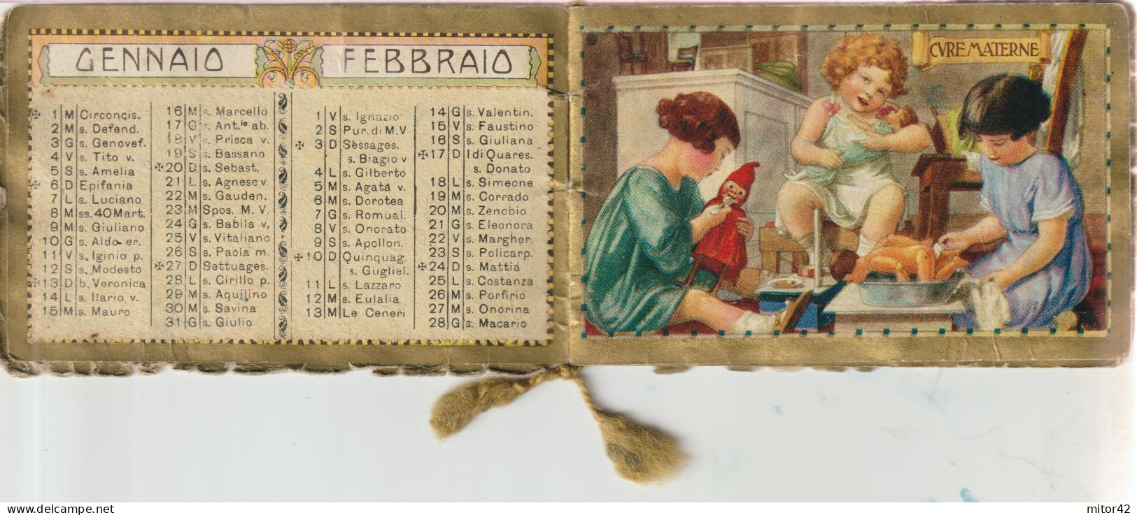 66-Calendarietto Da Barbiere-1928-Tendenze In Germoglio-Almanacco 1928 - Grand Format : 1941-60