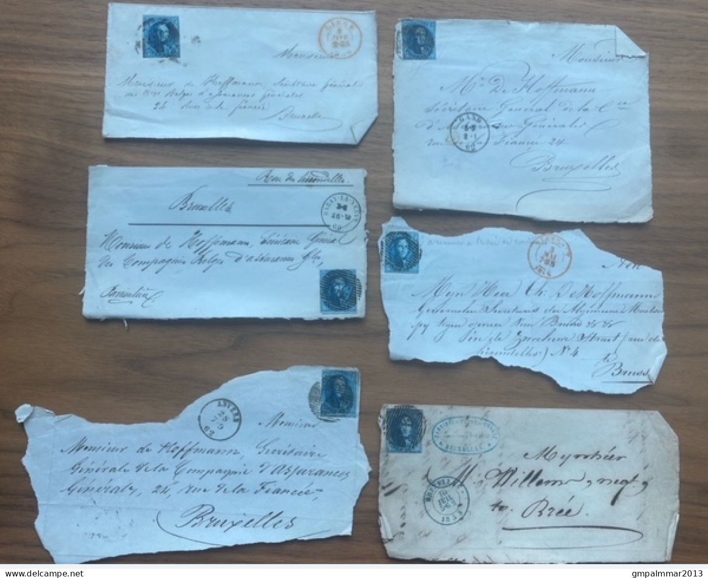 Lot Van 12 Briefstukken Allen Gefrankeerd Met MEDAILLON 20 Cent  ; Details En Staat Zie 6 Scans  ! LOT 251 - 1849-1865 Medaillons (Varia)