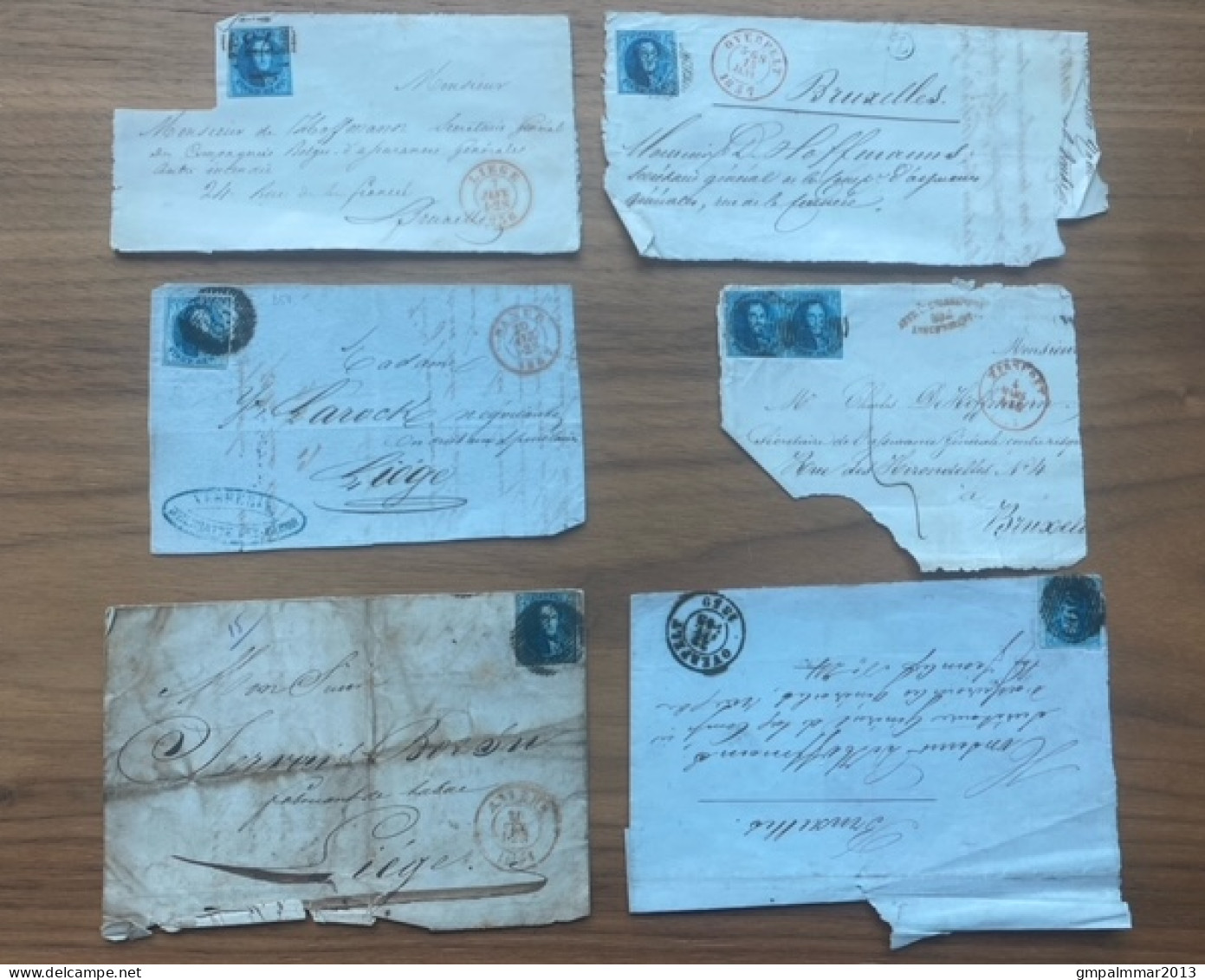 Lot Van 12 Briefstukken Allen Gefrankeerd Met MEDAILLON 20 Cent  ; Details En Staat Zie 6 Scans  ! LOT 251 - 1849-1865 Medallones (Otros)