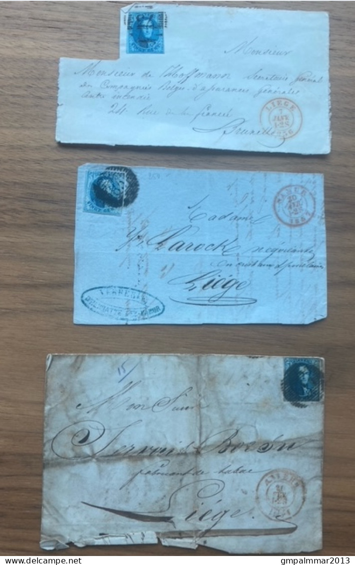 Lot Van 12 Briefstukken Allen Gefrankeerd Met MEDAILLON 20 Cent  ; Details En Staat Zie 6 Scans  ! LOT 251 - 1849-1865 Medaillen (Sonstige)