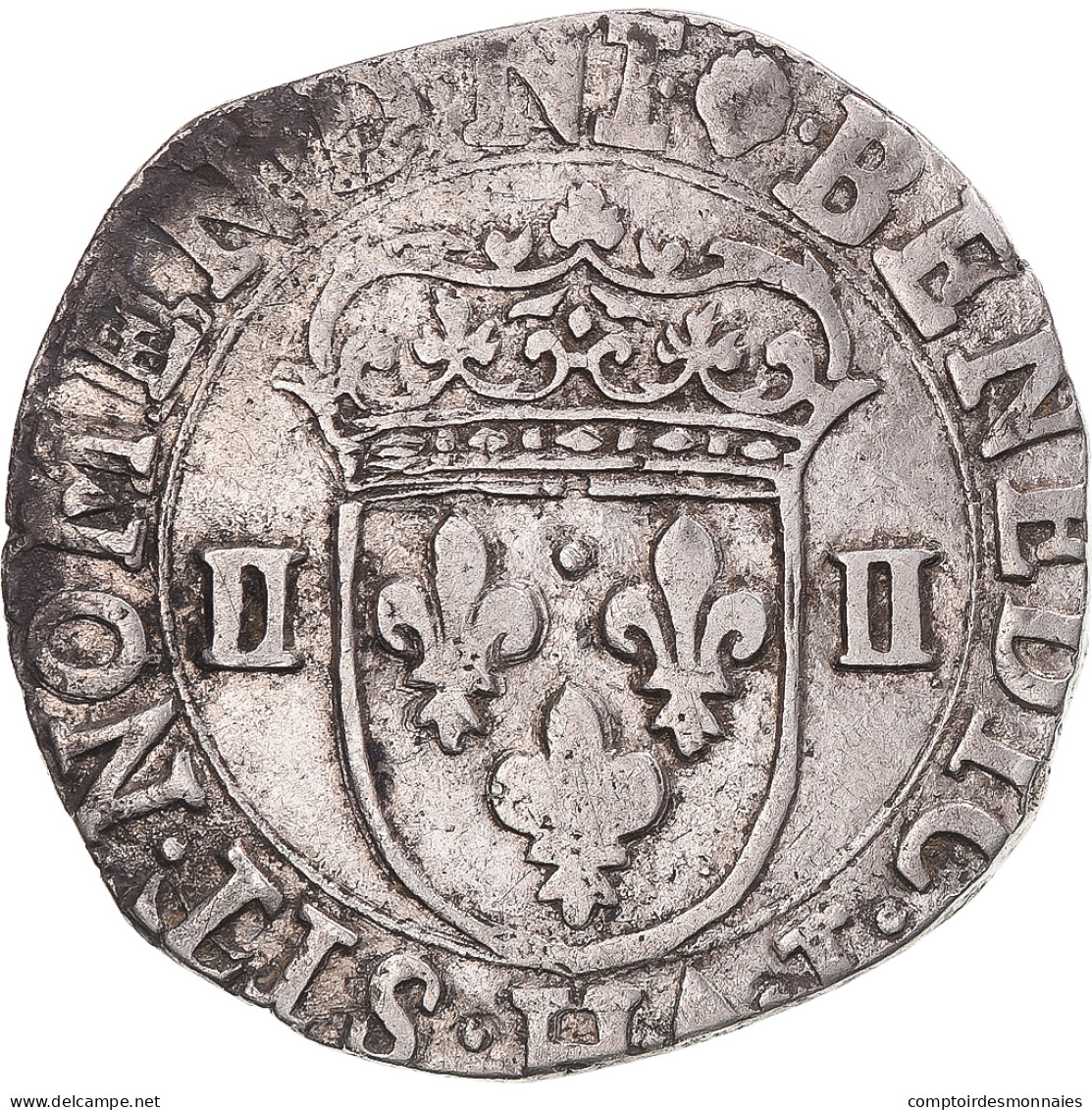 Monnaie, France, Henri IV, 1/4 Ecu, 1606, La Rochelle, TTB, Argent, Gadoury:597 - 1589-1610 Hendrik IV