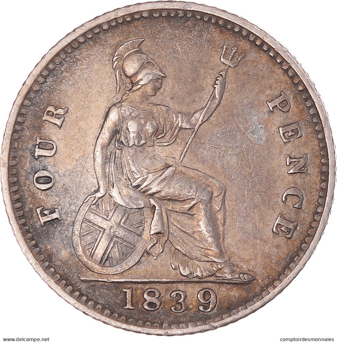 Monnaie, Grande-Bretagne, Victoria, 4 Pence, Groat, 1839, Londres, SUP, Argent - G. 4 Pence/ Groat