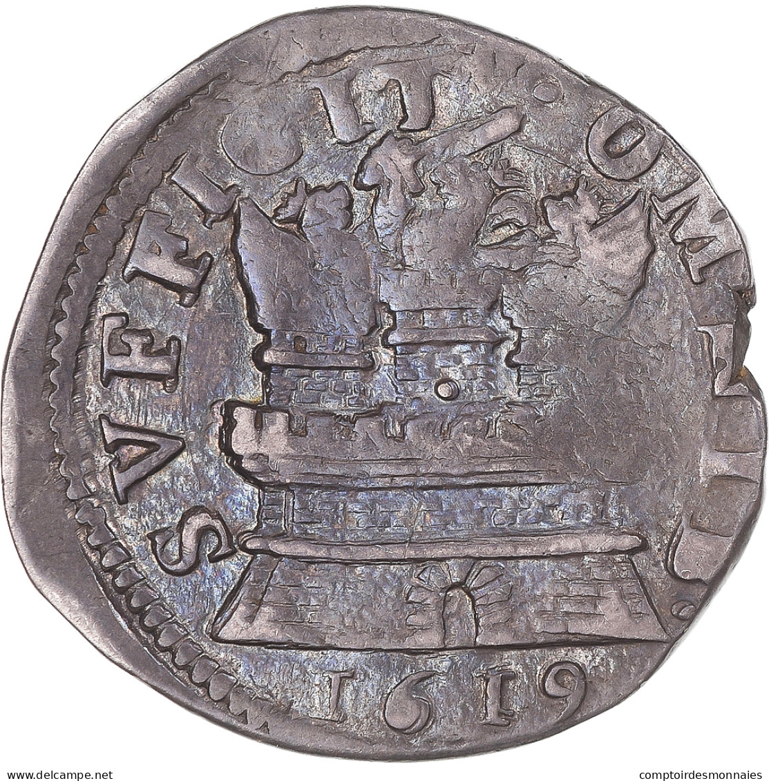 Monnaie, Italie, Kingdom Of Naples, Filippo III, 15 Grana, 1619, Naples, TTB - Napoli & Sicilia