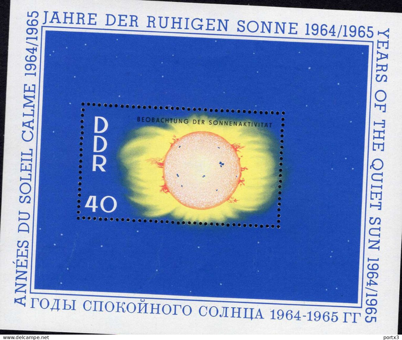 DDR Block 020 - 22 Jahr Der Ruhigen Sonne Postfrisch MNH *** - 1950-1970