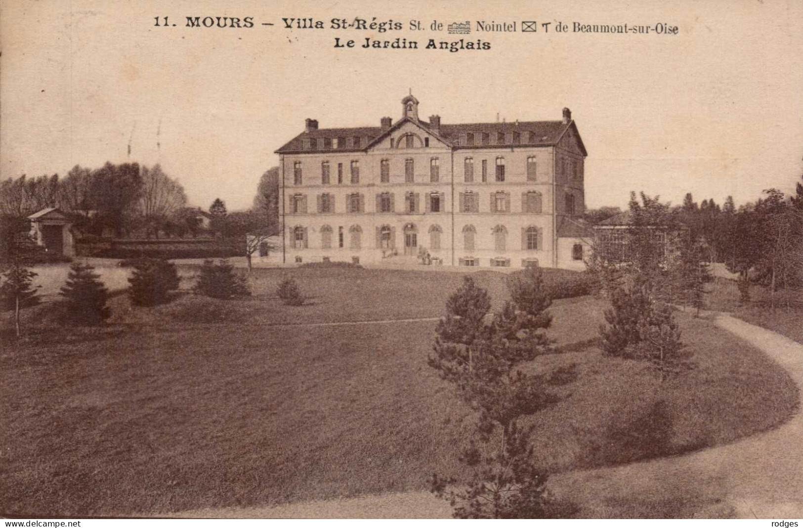 95 , Cpa  MOURS , 11 , Villa Régis , Le Jardin Anglais  (03342.S.3) - Mours