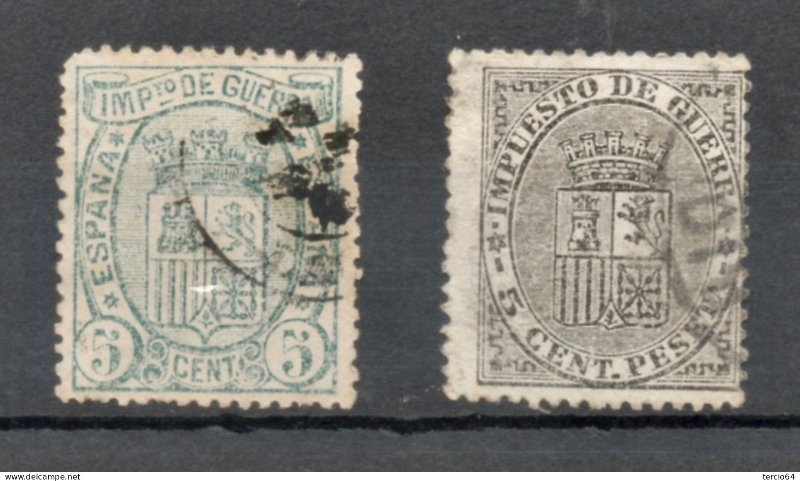 Espagne - España  - Spain 1874.- Impuesto De Guerra, Ed 141 Sd (*) Et 154, Oblitérés - Used Stamps