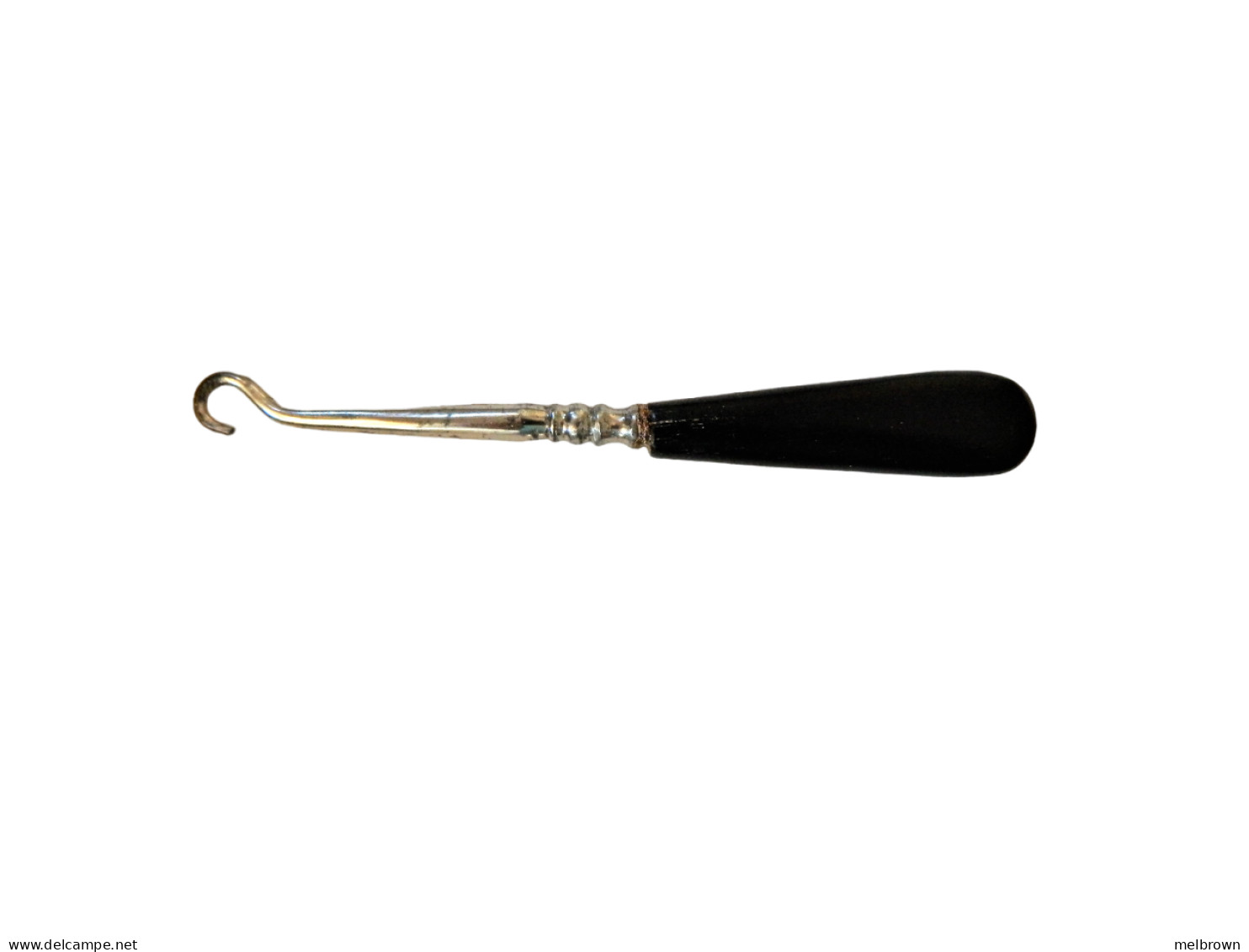 VIntage EBONY BUTTON HOOK Collectible - Autres & Non Classés