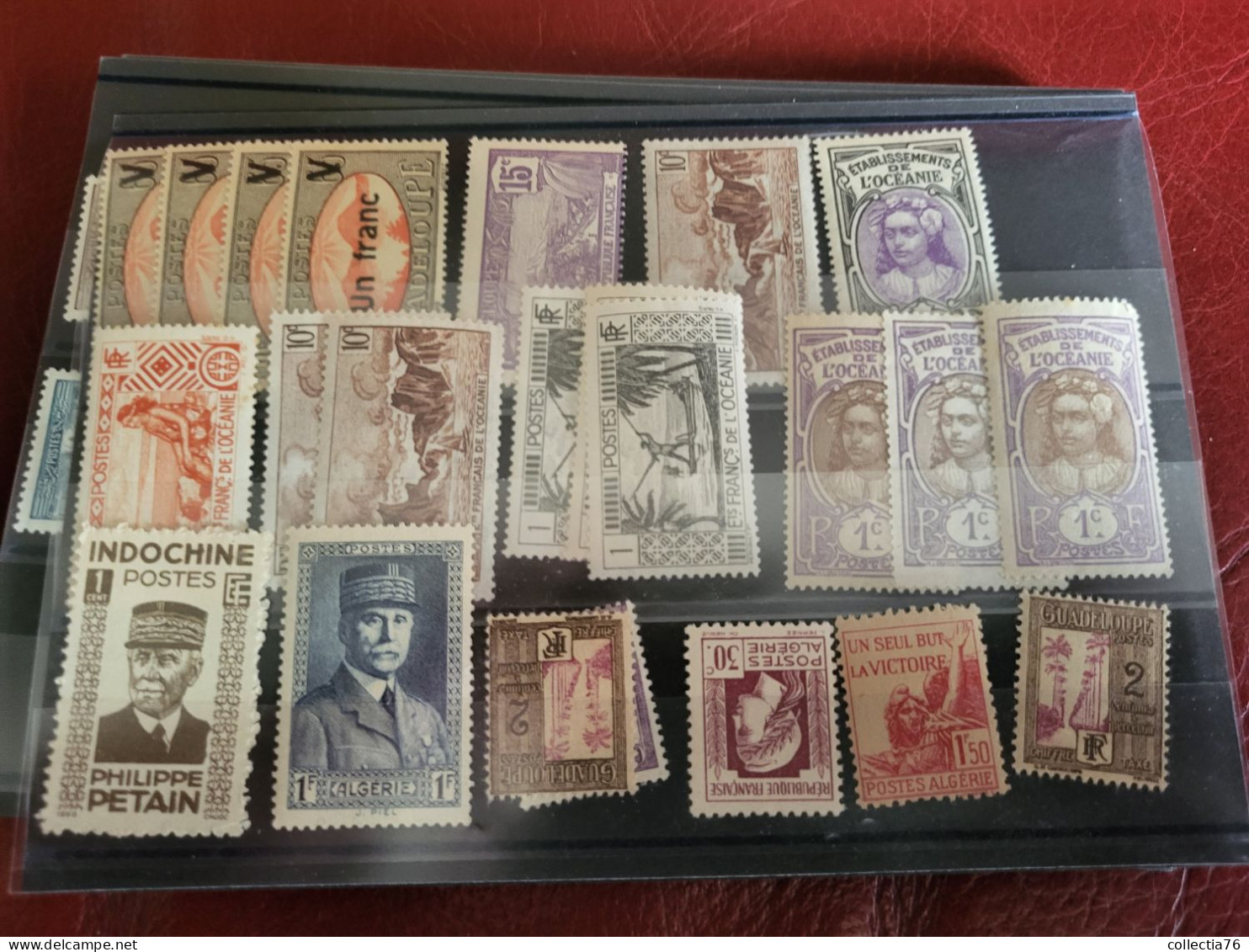 LOT 5000 TIMBRES COLONIES AFRIQUE ASIE OCEANIE PACIFIQUE MEMEL ST PIERRE MIQUELON NEUFS ET OBLITERES VOIR ANNONCE