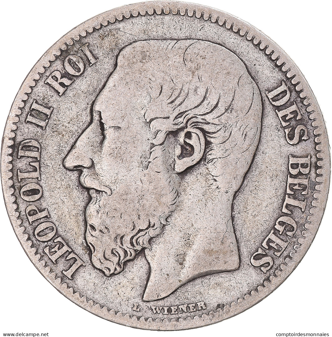 Monnaie, Belgique, Leopold II, 2 Francs, 2 Frank, 1867, TB+, Argent, KM:30.1 - 2 Frank