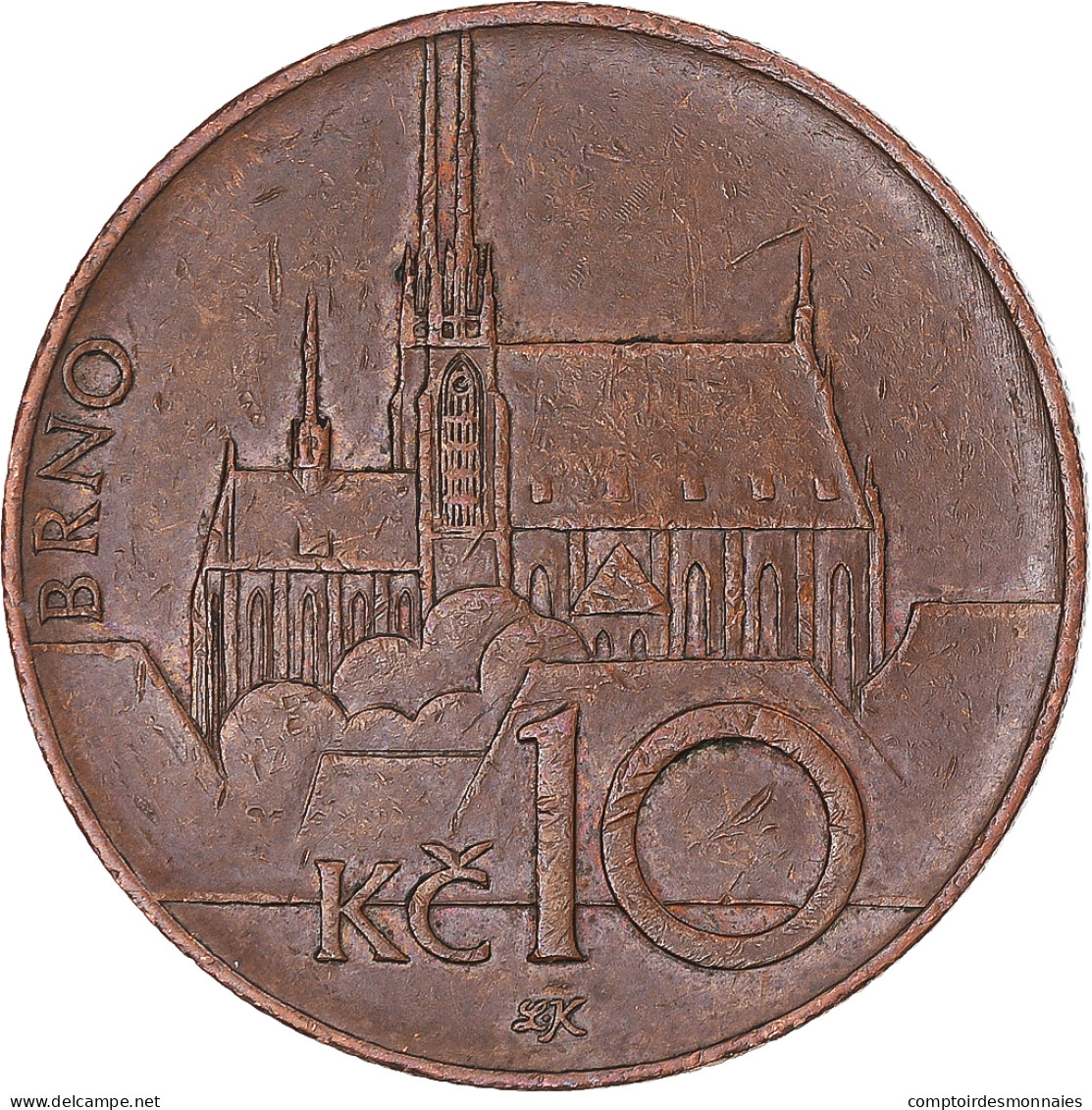 Monnaie, République Tchèque, 10 Korun, 2008, SUP, Cuivre Plaqué Acier, KM:4 - Tchéquie