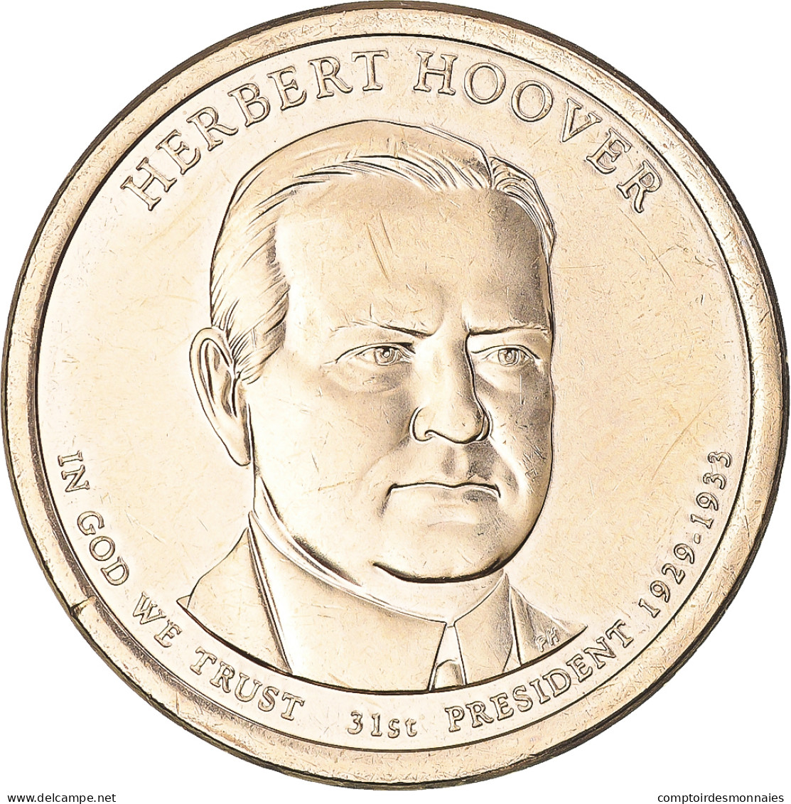 Monnaie, États-Unis, Herbert Hoover, Dollar, 2014, Denver, SUP+ - 2007-…: Presidents