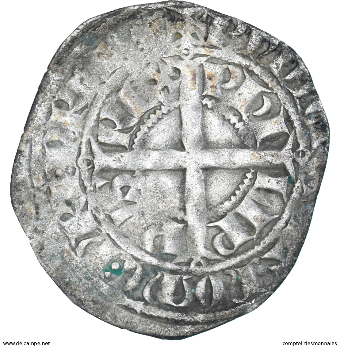 Monnaie, France, Philippe VI, Gros à La Couronne, 1328-1350, TB+, Billon - 1328-1350 Filippo VI Il Fortunato