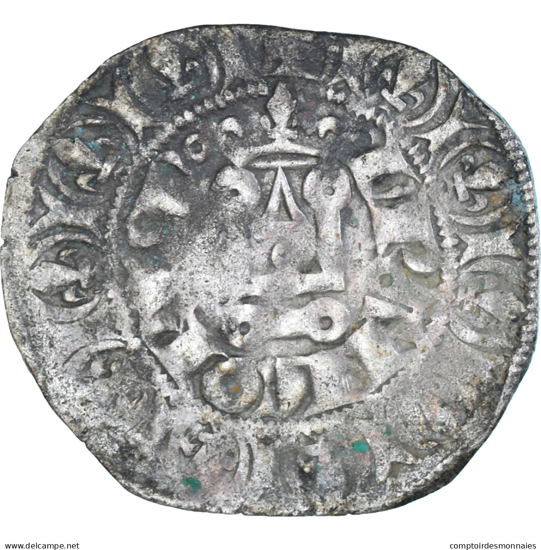 Monnaie, France, Philippe VI, Gros à La Couronne, 1328-1350, TB+, Billon - 1328-1350 Philippe VI Le Fortuné