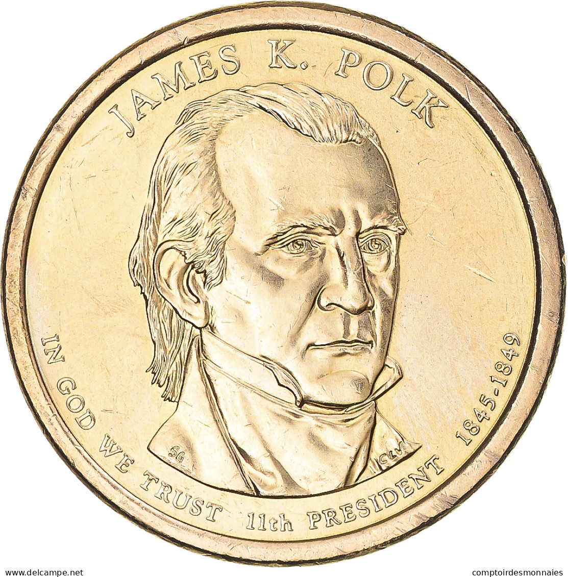 Monnaie, États-Unis, James K. Polk, Dollar, 2009, U.S. Mint, Denver, SUP+ - 2007-…: Presidents