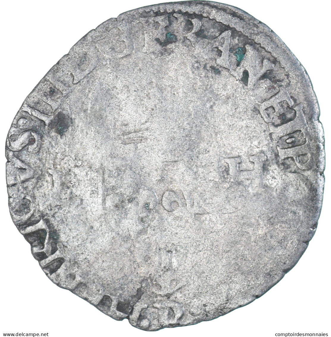 Monnaie, France, Henri III, Douzain Aux Deux H, Date Incertaine, Dijon?, B+ - 1574-1589 Henri III