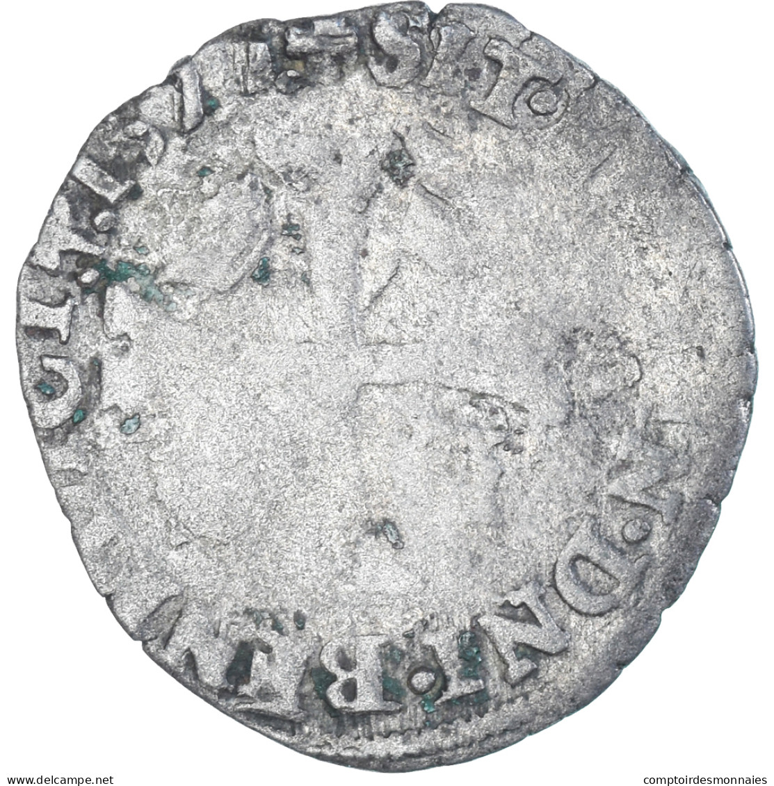 Monnaie, France, Henri III, Douzain Aux Deux H, Date Incertaine, Dijon?, B+ - 1574-1589 Henry III