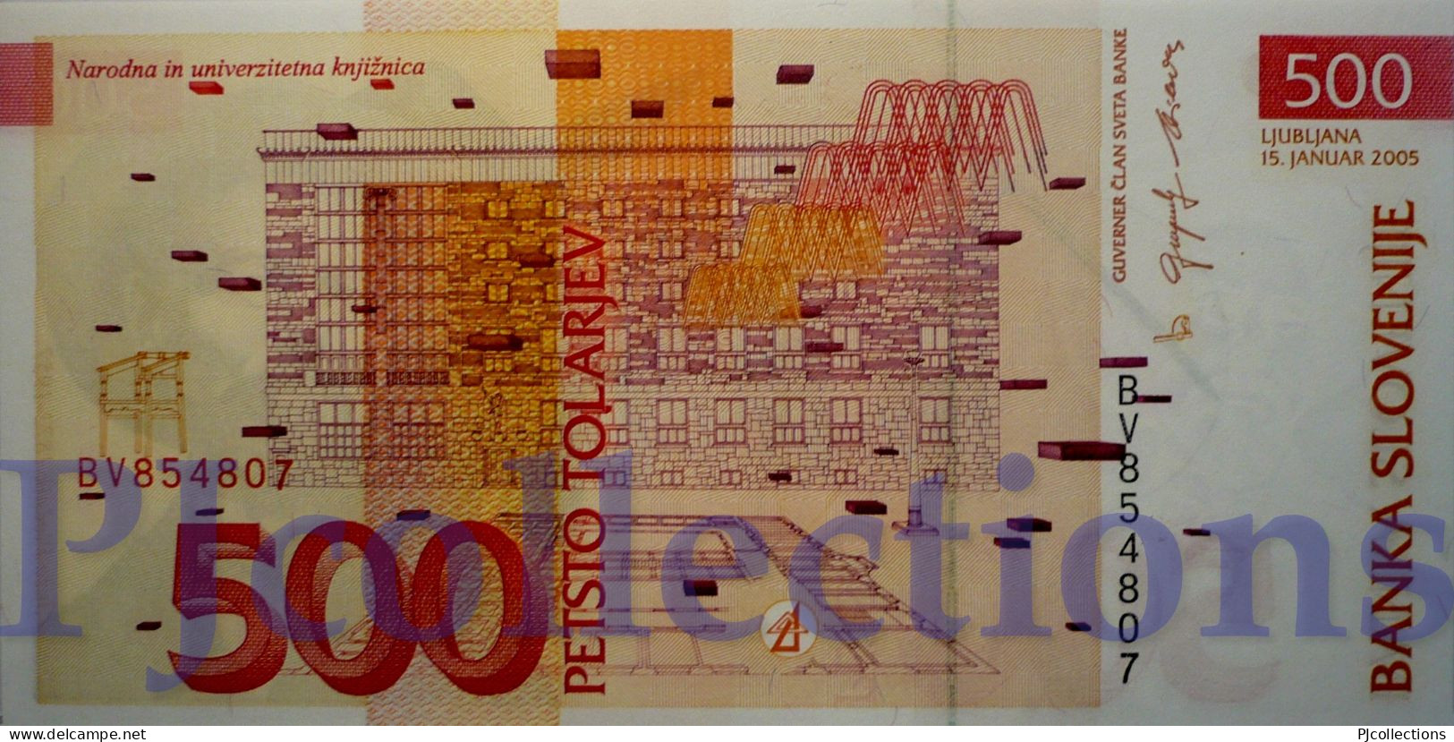 SLOVENIA 500 TOLARJEV 2005 PICK 16c UNC - Eslovenia