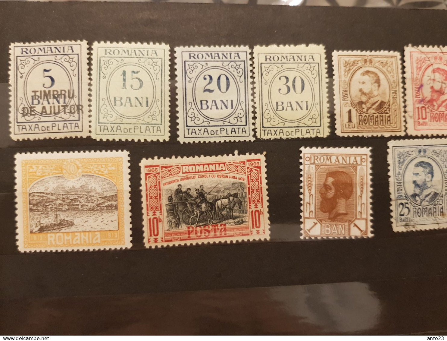 REVENUE STAMPS TAX Stamps ROMANIA 1918-20, FISCAL STAMP,TAXA DE PLATA / Autres Timbres Lot De 11 Timbres - Ongebruikt