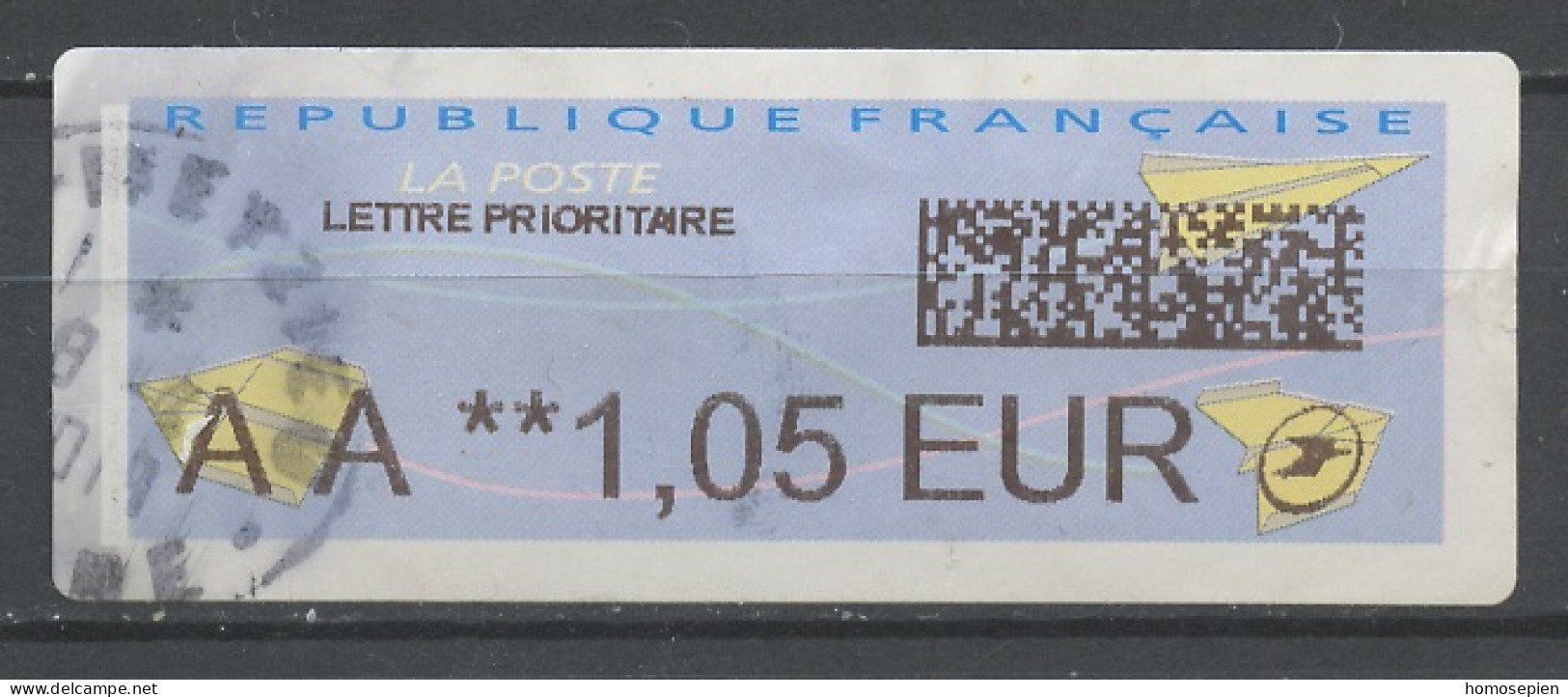 France - Frankreich Affranchissement 2000 Y&T N°AA1,05€ - Michel N°ATM(?) (o)  - Lettre Prioritaire - 2000 Type « Avions En Papier »